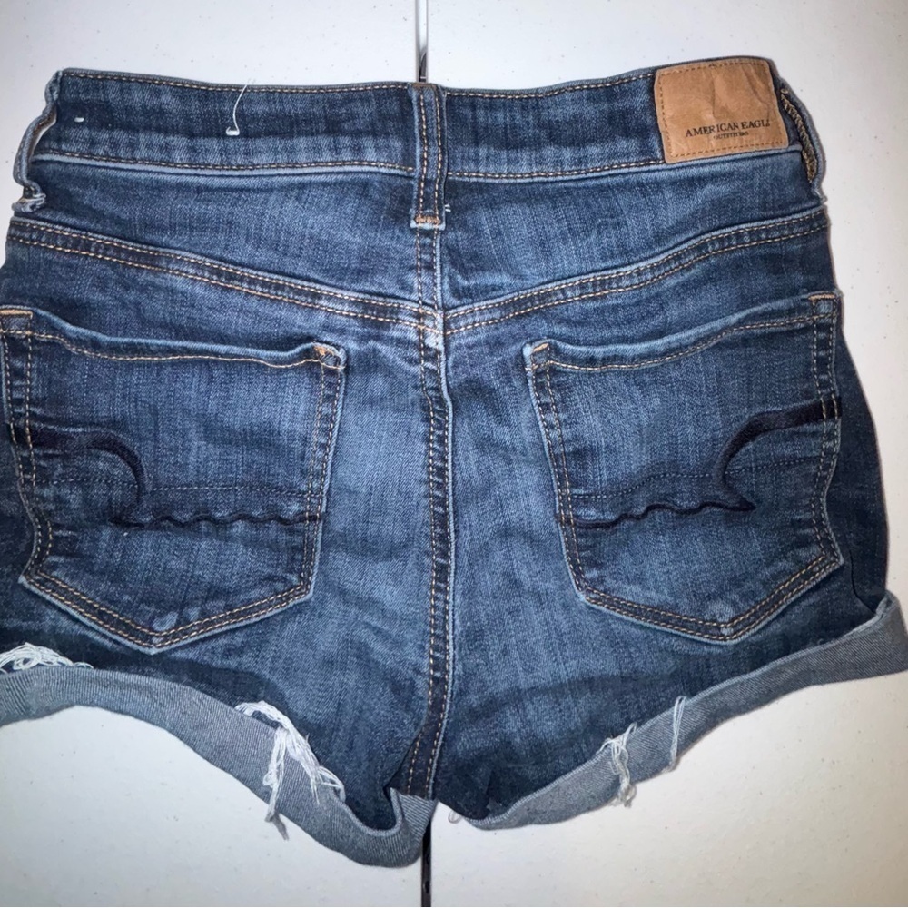 American Eagle Outfitters Dark Blue Jean Shorts - Picture 2 of 6